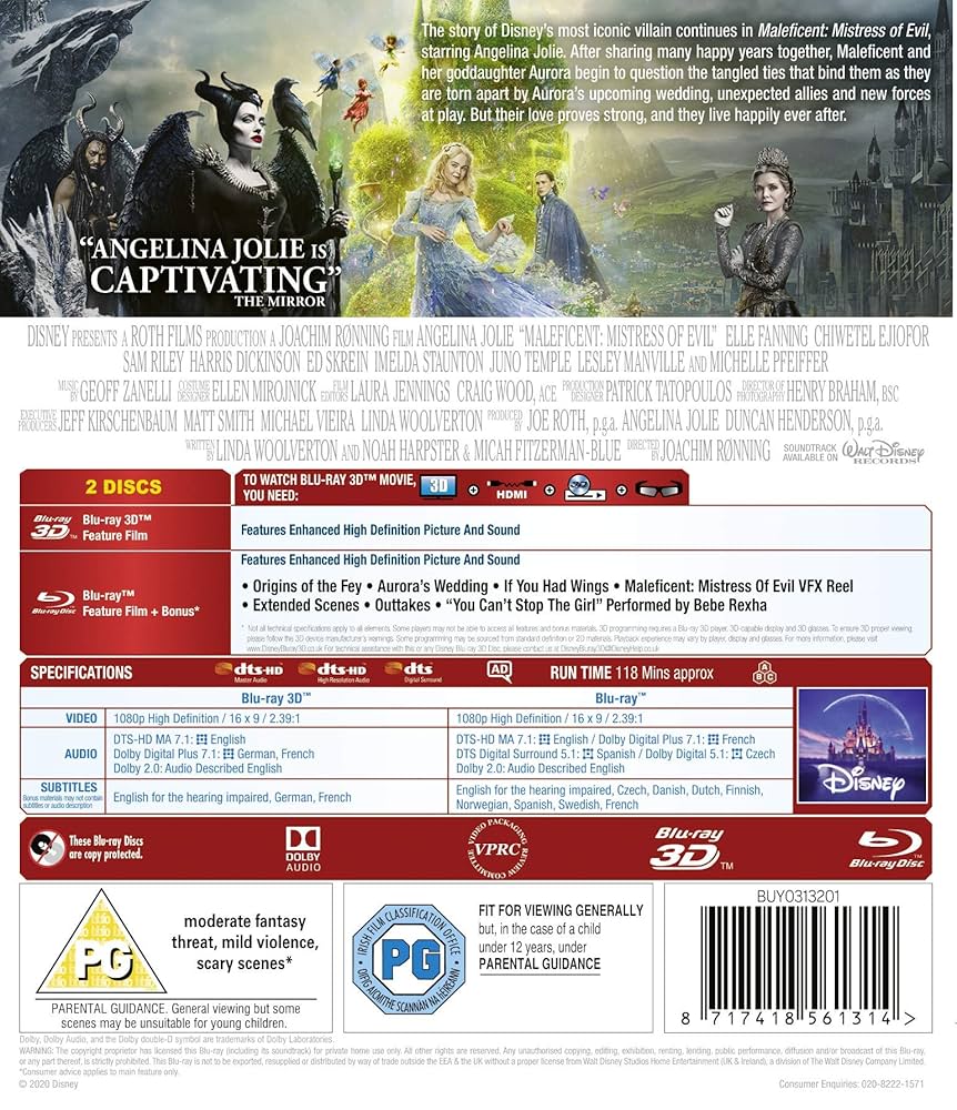 Amazon.co.jp | マレフィセント2 3D [3D+2D Blu-ray ※日本語無し